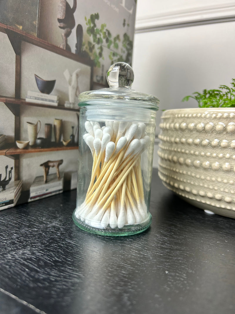 Cotton Buds In Glass Jar, 50pk