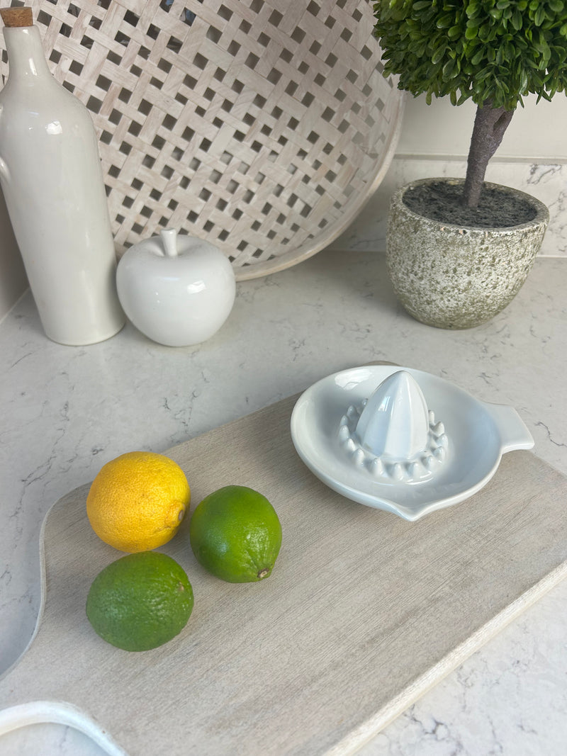 Ceramic white lemon fruit juicer  squeezer