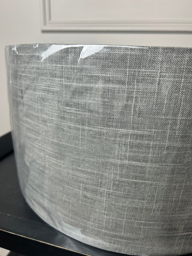 Grey linen 40 diameter lamp light shade