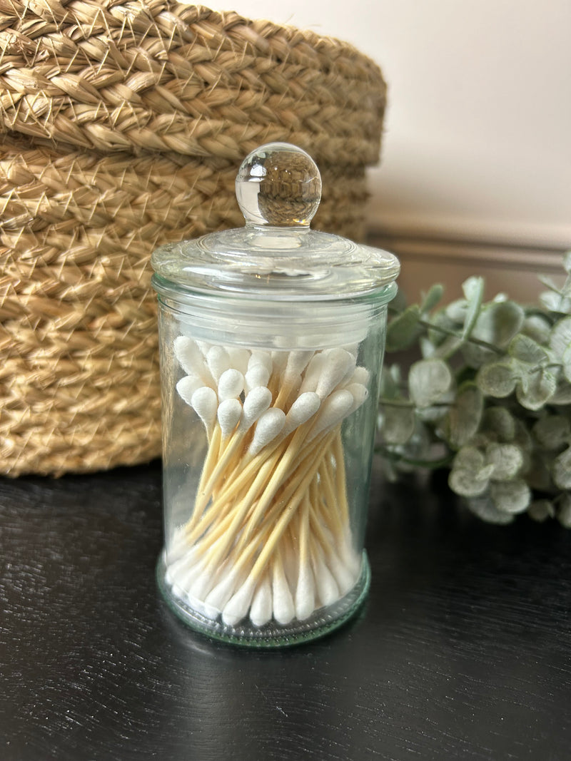 Cotton Buds In Glass Jar, 50pk