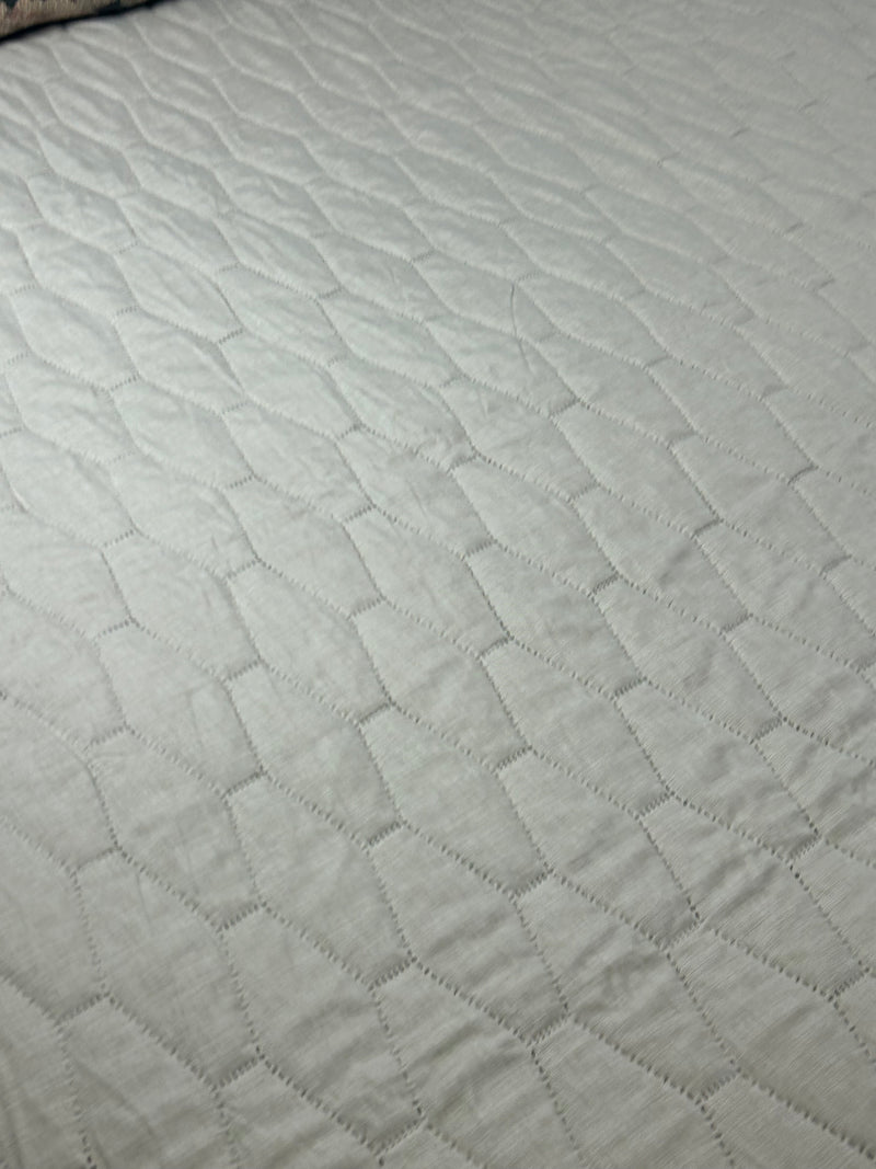 Linen look natural bedspread quilt 200x230cm