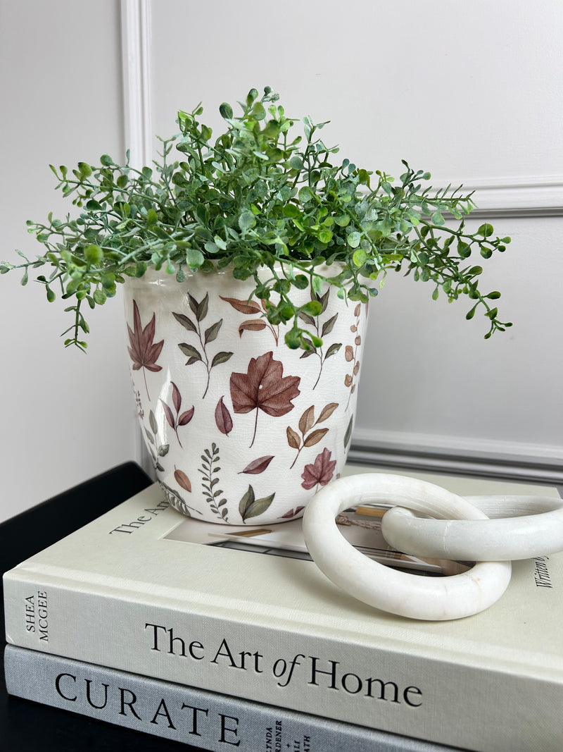 Autumn leaves planter plant pot 2 sizes