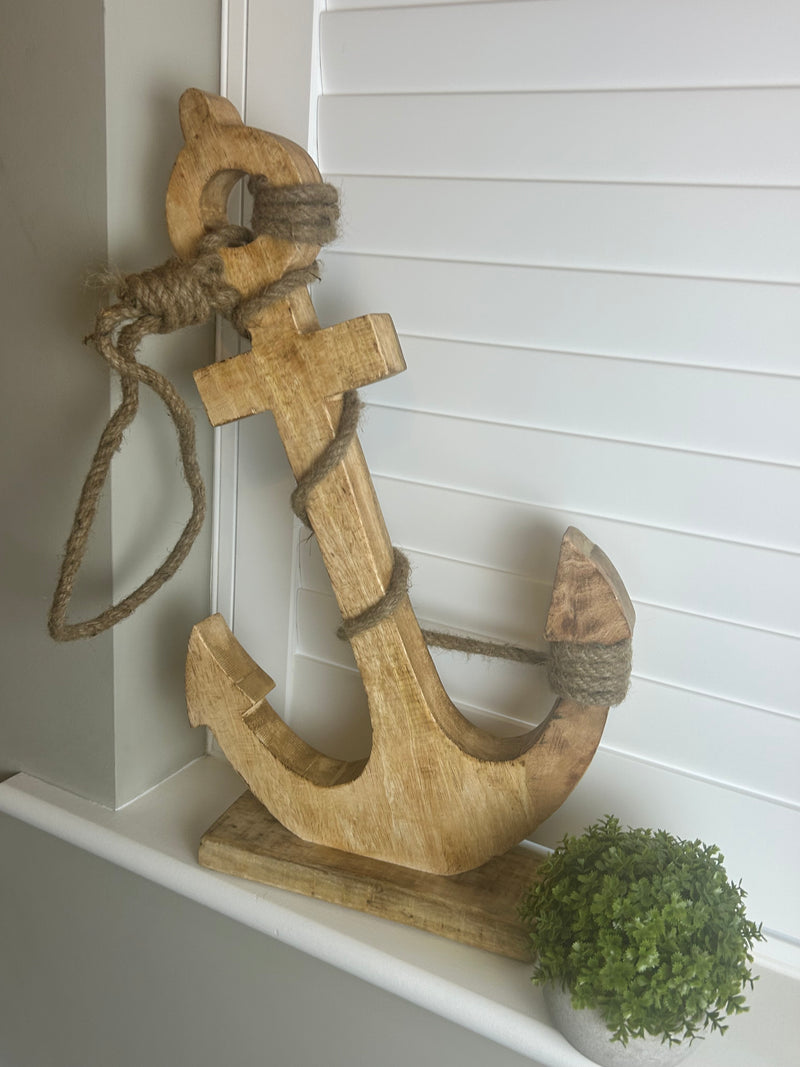 Large mango wood anchor 51cm