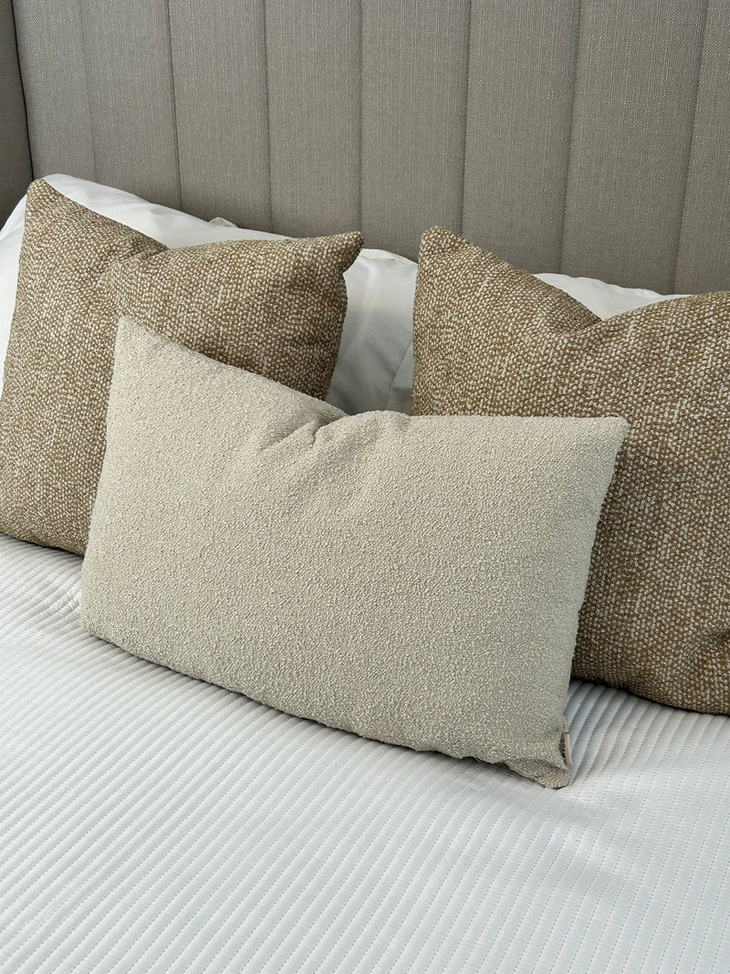 Selene Rectangular Natural Boucle Weave Texture Cushion 40x60cm