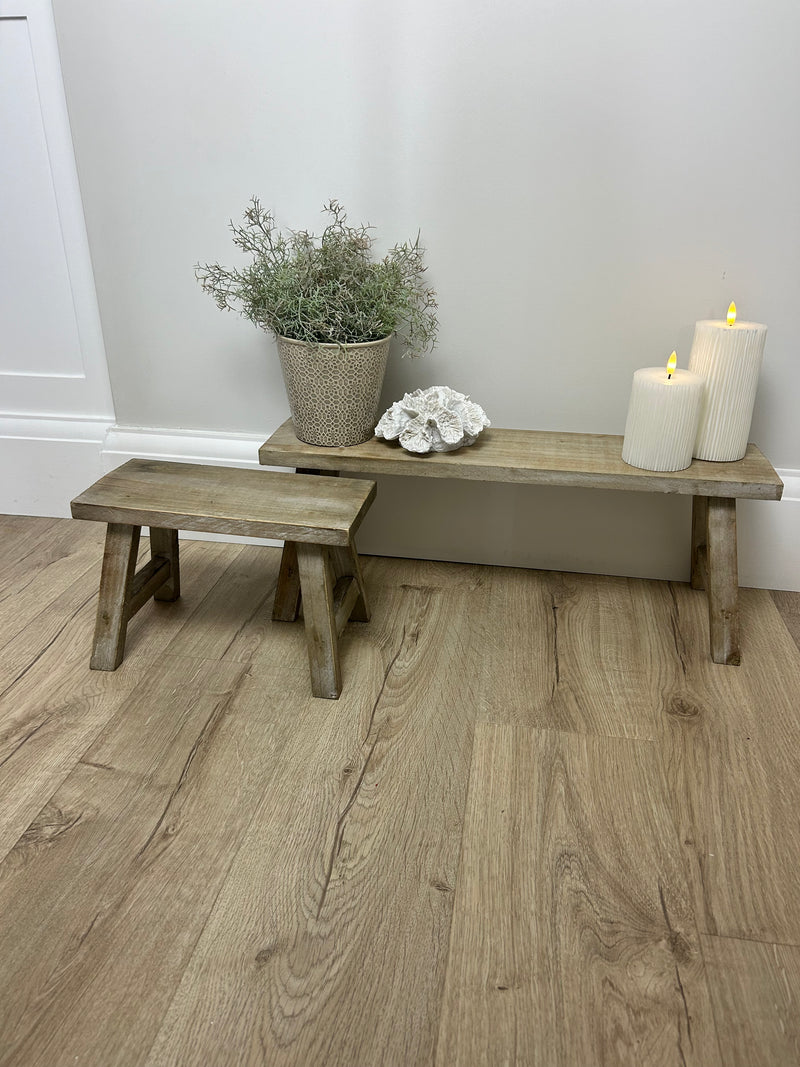 Decorative wooden bench two sizes