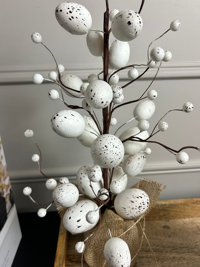 White egg Easter tree 50cm