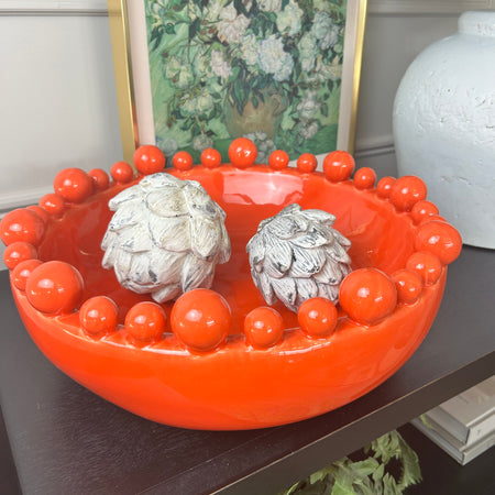 Clementine orange ceramic bobble bowl