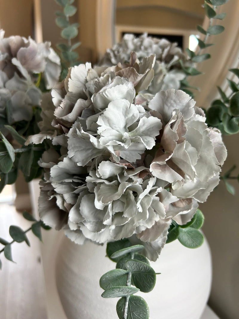 Grey French hydrangeas stem 56cm