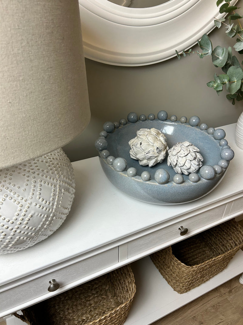 Soft china chambray blue large bobble bowl