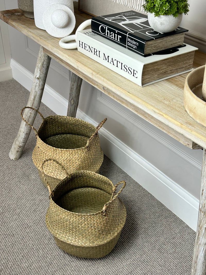 Wooden rustic scandi console