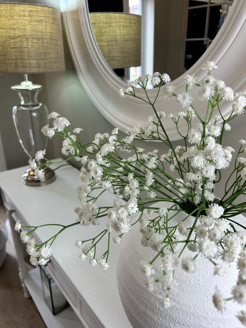 Fluffy real feel White Gypsophila Single Stem