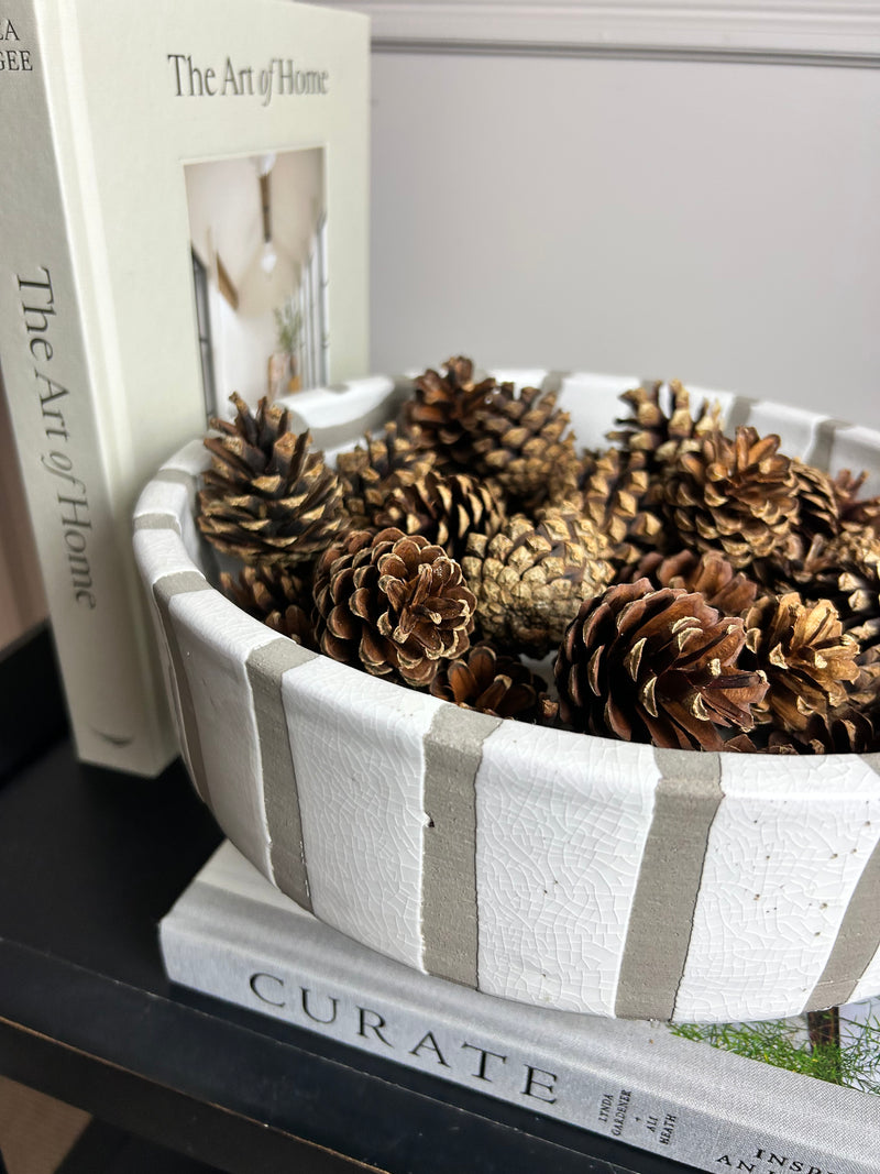 Bag of pine cones acorns