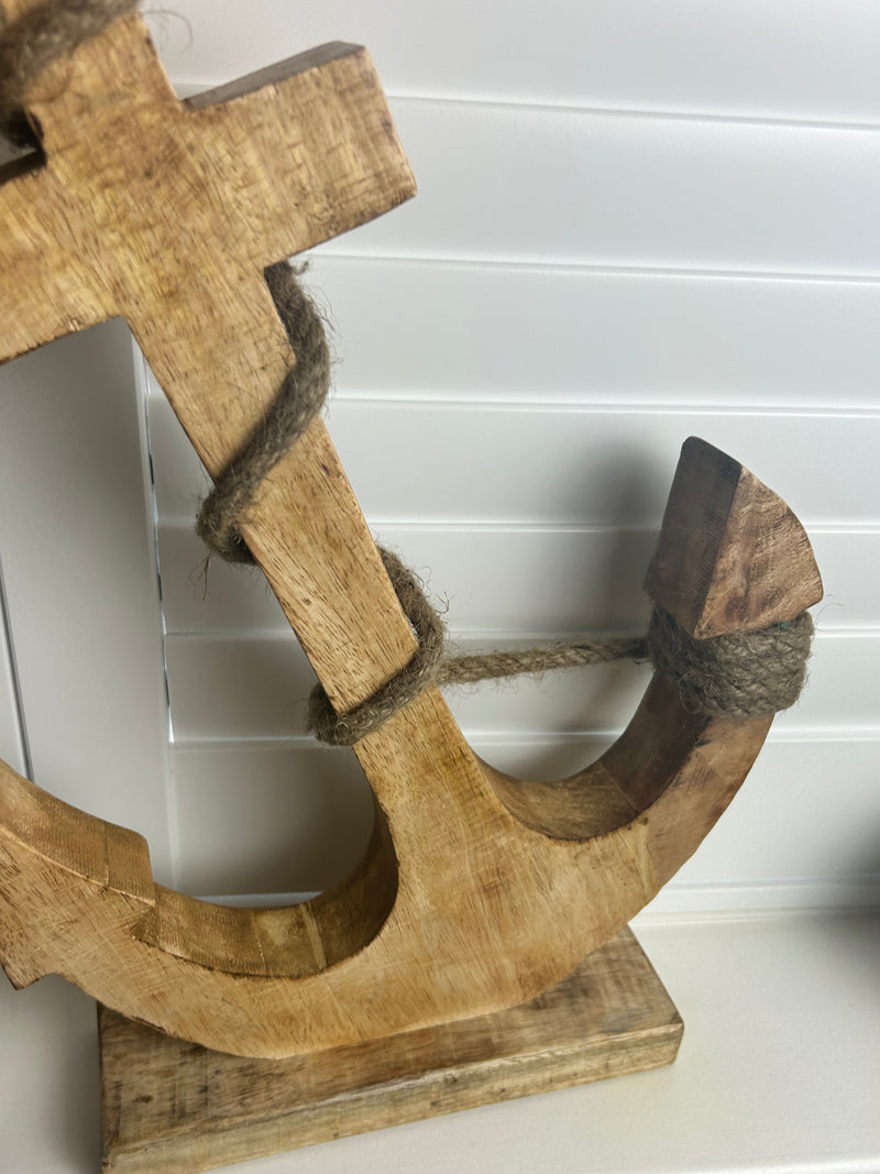 Large mango wood anchor 51cm