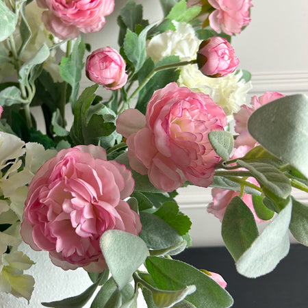 Soft pink ranunculus stem spray 50cm