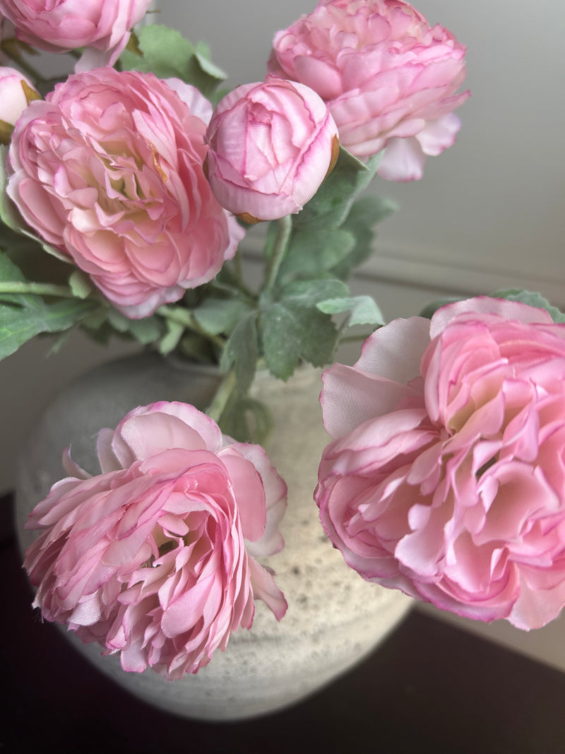 Soft pink ranunculus stem spray 50cm