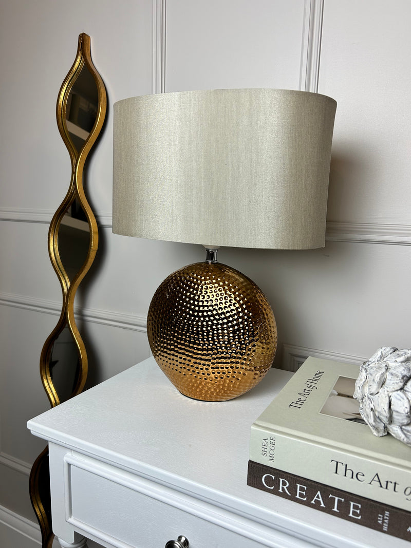 Mabel bronze gold textured lamp