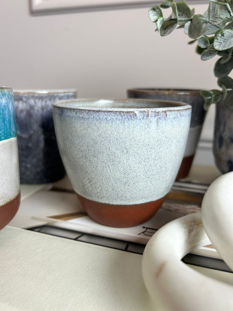 Terracotta Mini Blue Plant Pots 5 Styles