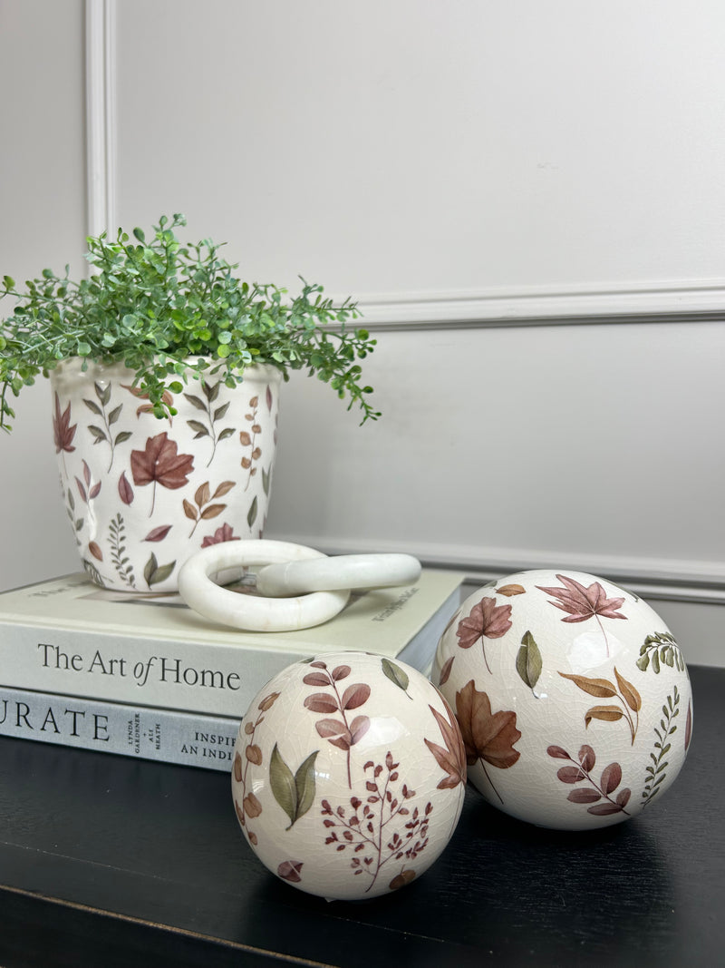 Autumn leaves planter plant pot 2 sizes