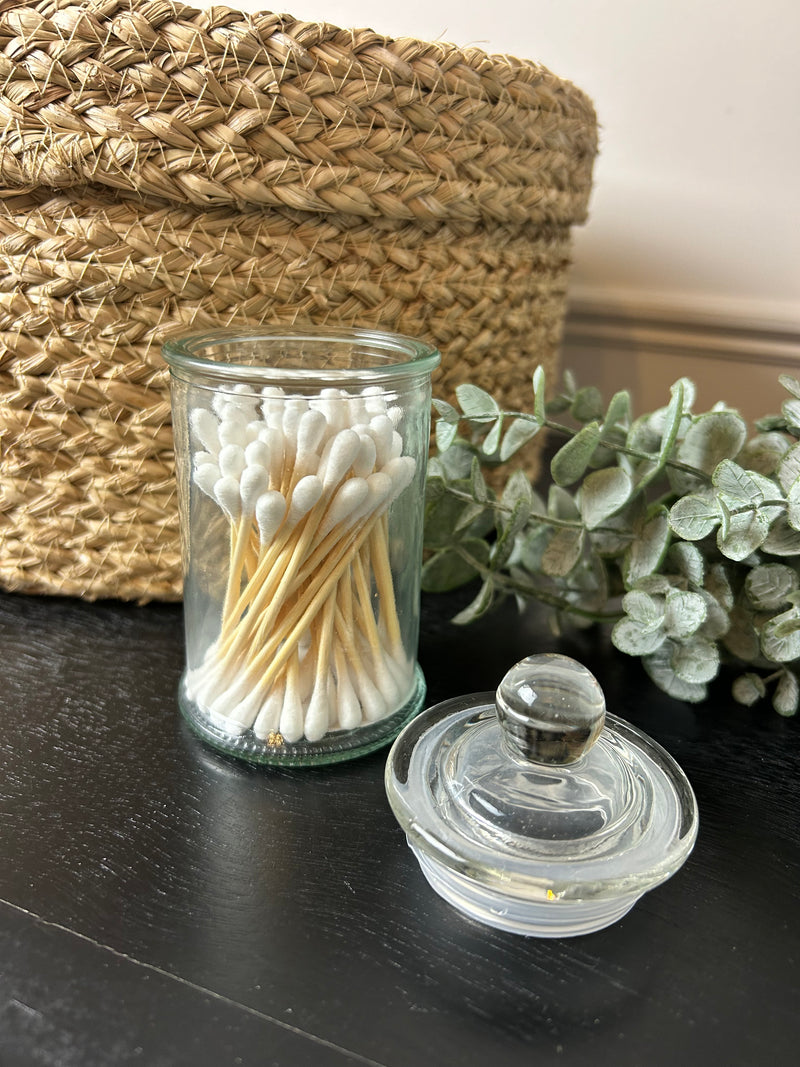 Cotton Buds In Glass Jar, 50pk