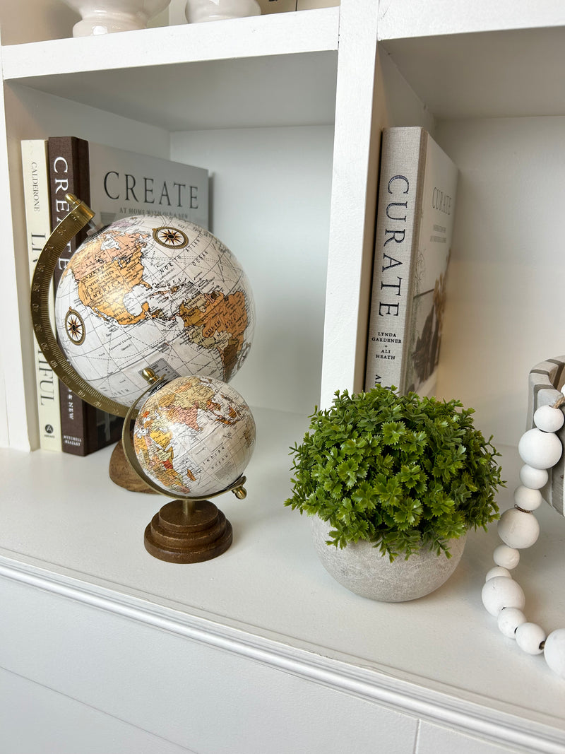 Wooden globe 2 colours 2 sizes