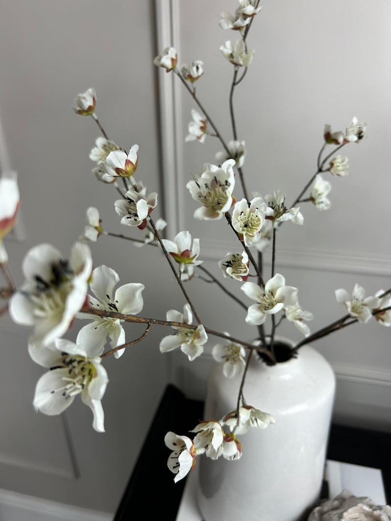 Cream Japanese silk cherry blossom 68cm