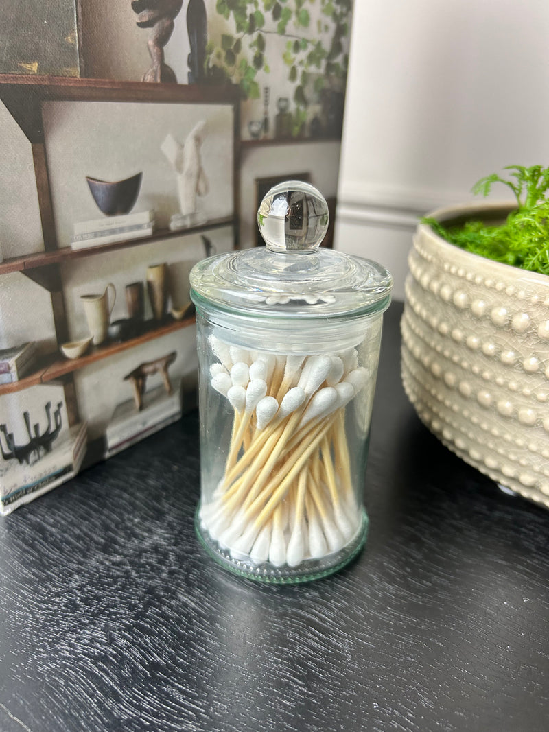 Cotton Buds In Glass Jar, 50pk