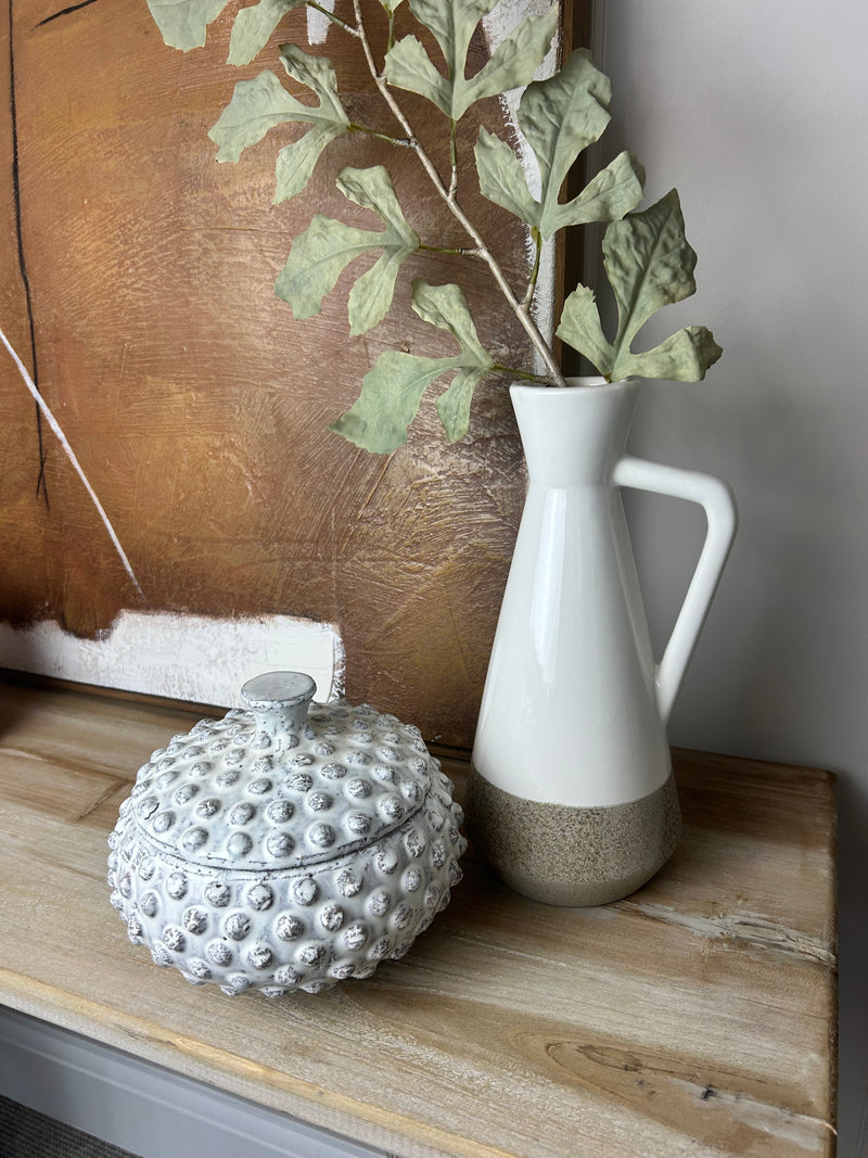 Two tone textured shaped jug