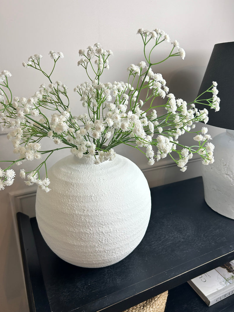 Fluffy real feel White Gypsophila Single Stem