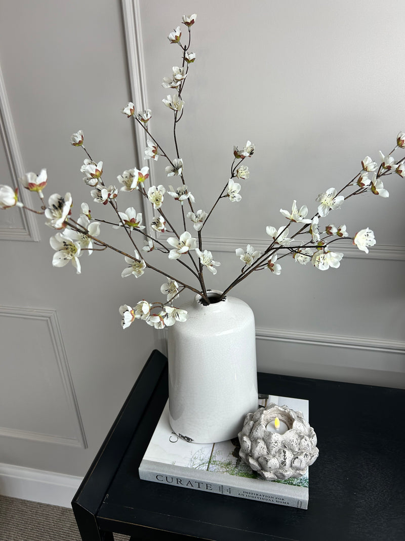 Cream Japanese silk cherry blossom 68cm