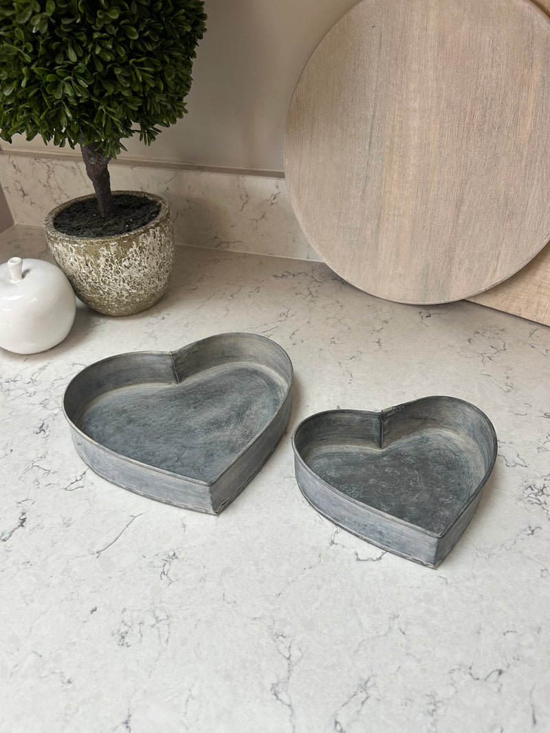 Metal Heart Tray 3 Sizes