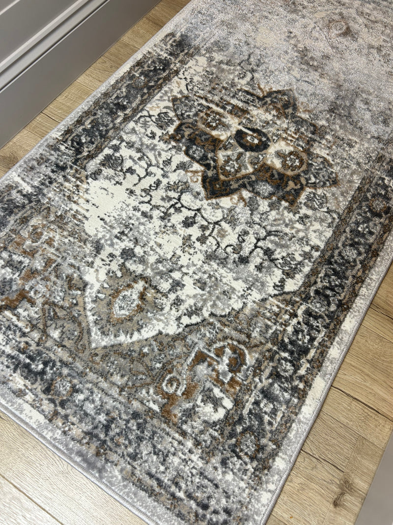 Large boho monochrome rug 120x180