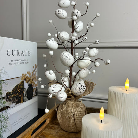 White egg Easter tree 50cm