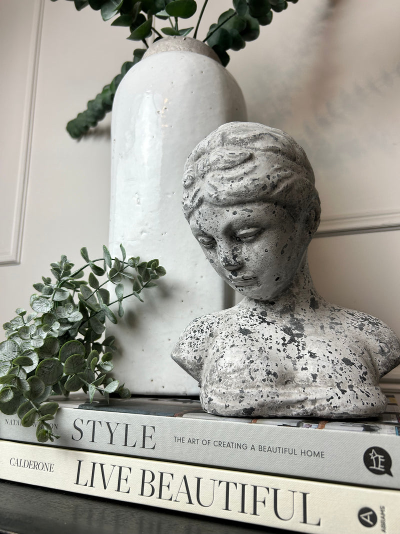 Aged Stone Female Bust