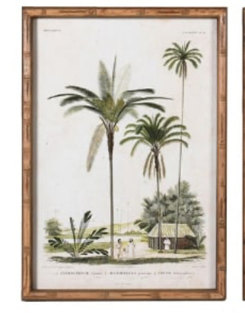 Palm print with bamboo frame 4 styles