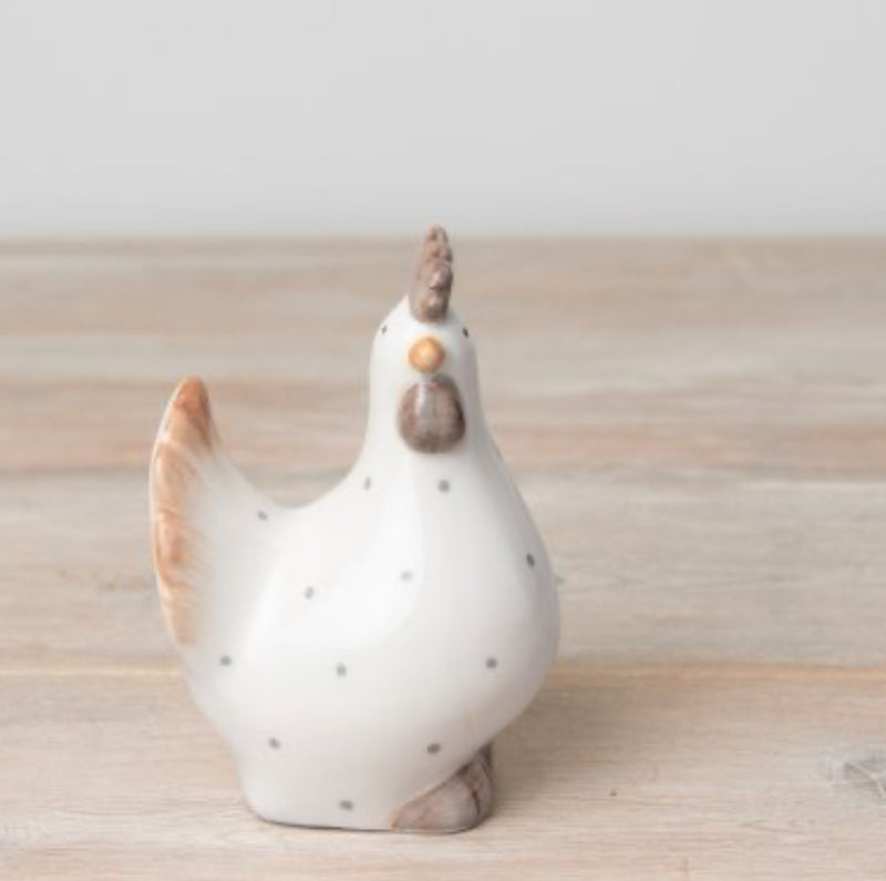 Dotty ceramic chicken 13cm