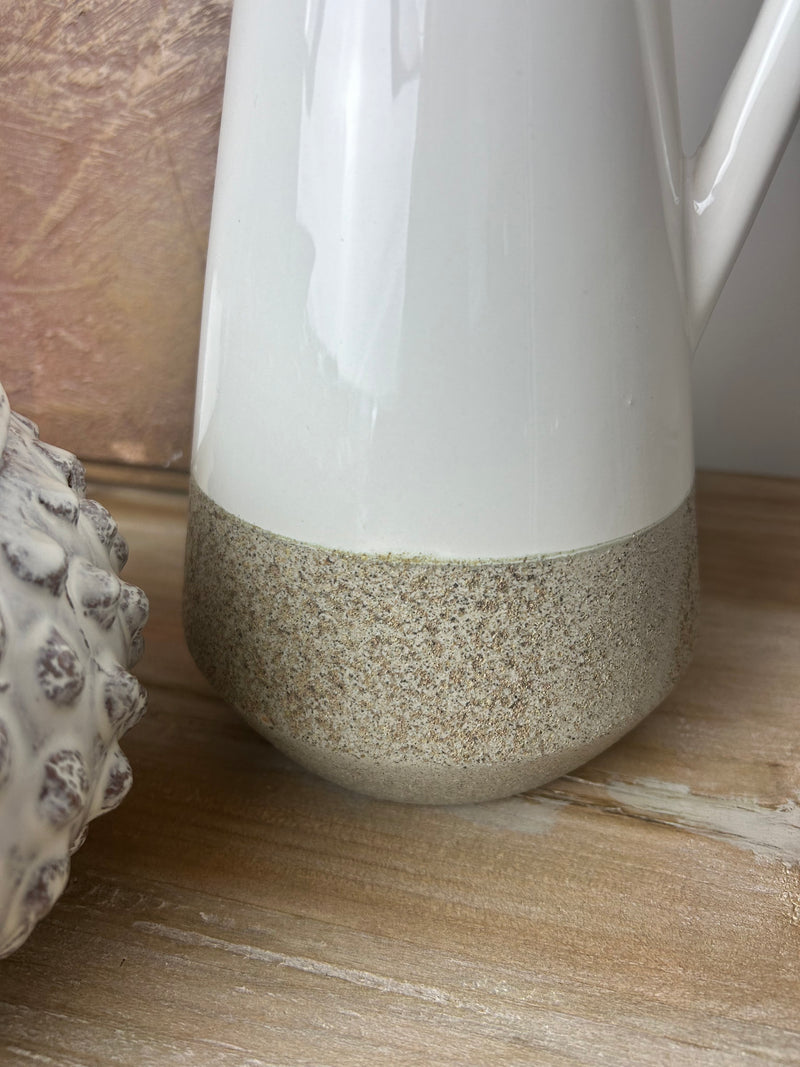 Two tone textured shaped jug