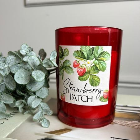 Strawberry scented candle