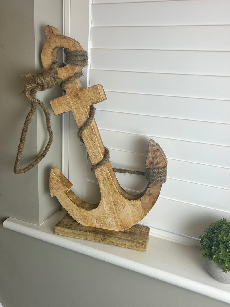 Large mango wood anchor 51cm