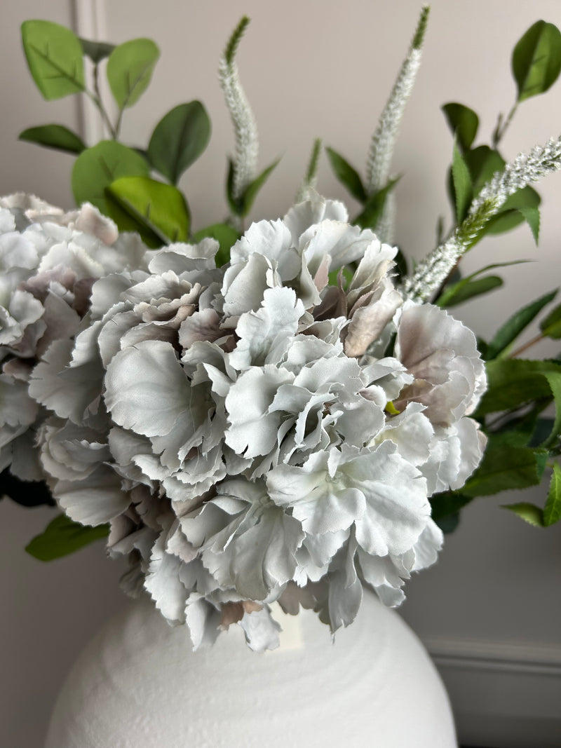 Grey French hydrangeas stem 56cm