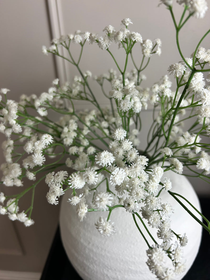 Fluffy real feel White Gypsophila Single Stem