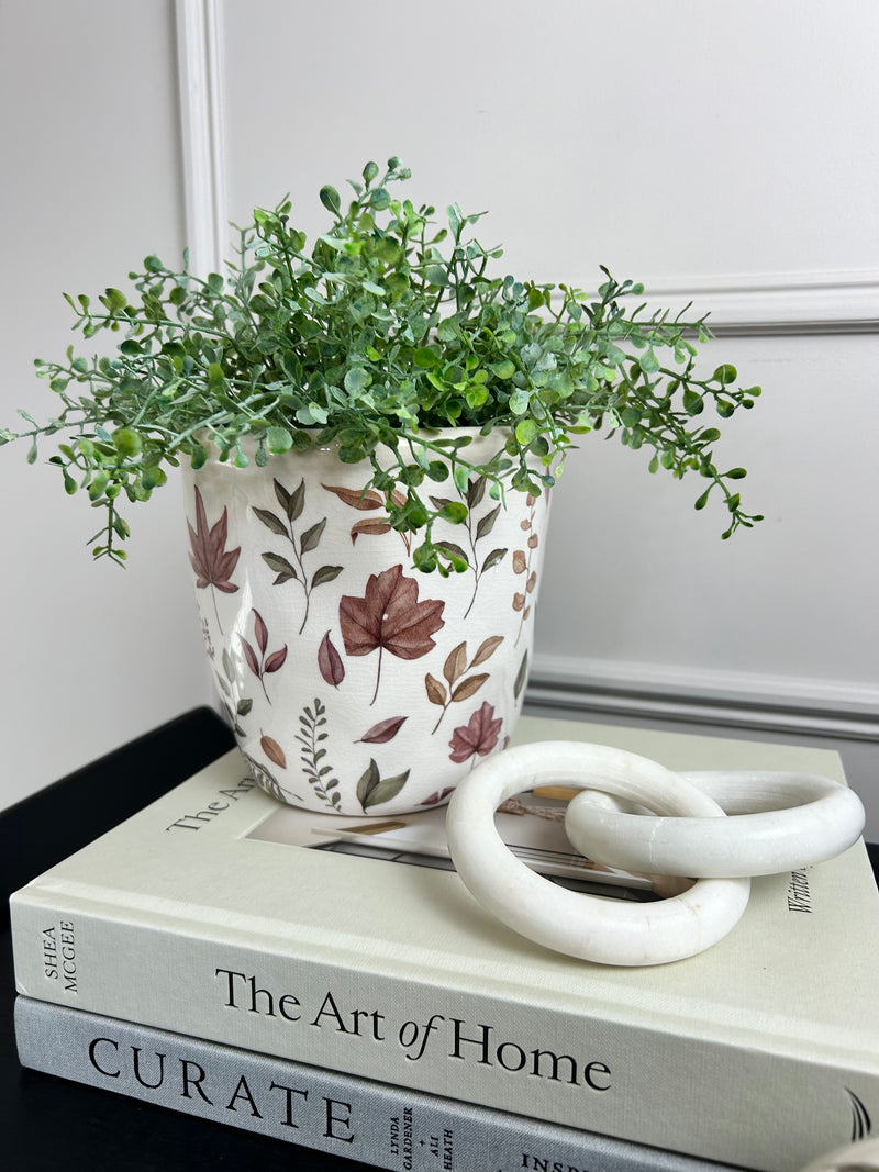 Aged Stone Plant Pots With Plate 2 Sizes