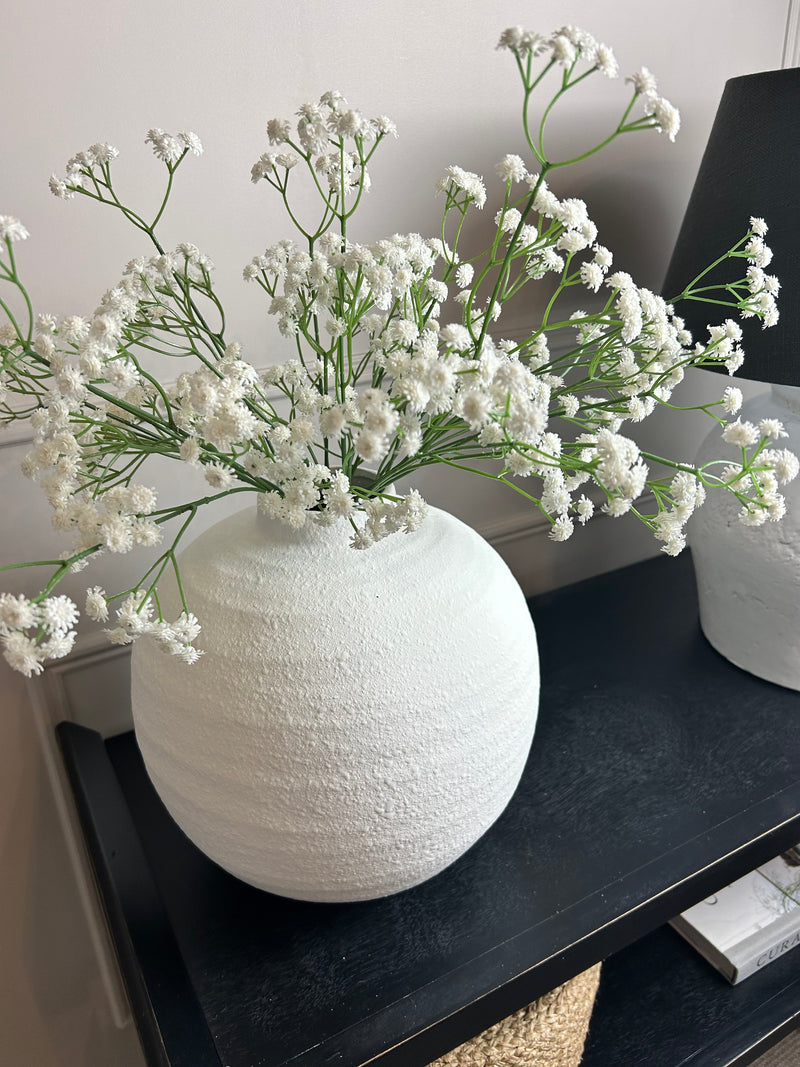 Fluffy real feel White Gypsophila Single Stem