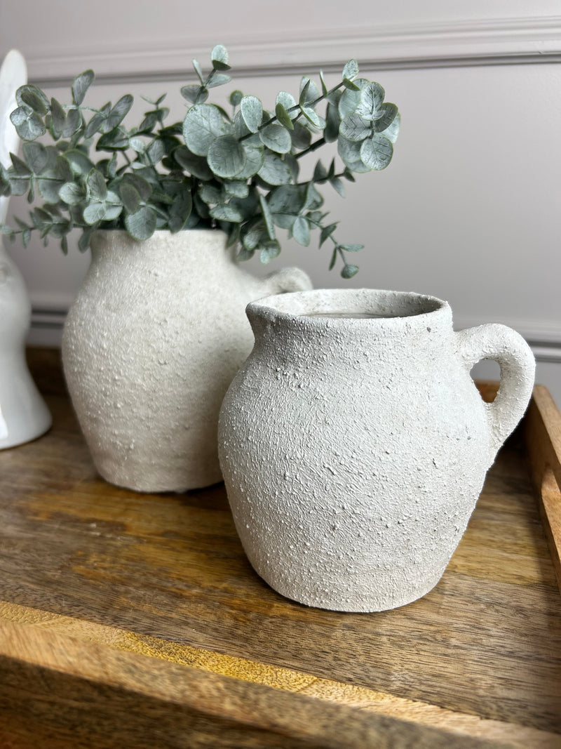 Aged Stone Plant Pots With Plate 2 Sizes