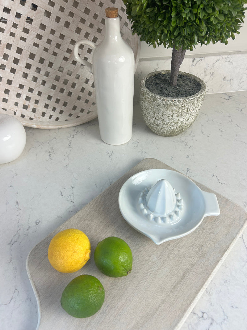 Ceramic white lemon fruit juicer  squeezer