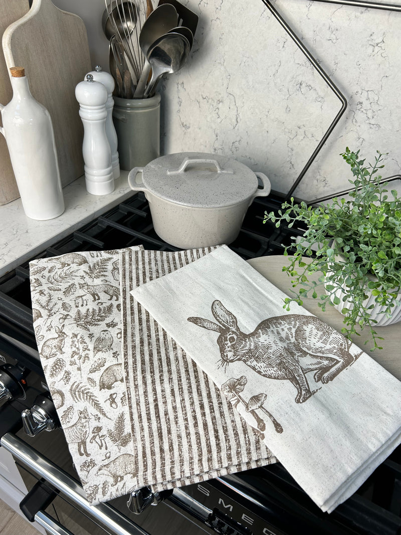 Woodland set of 3 tea towels