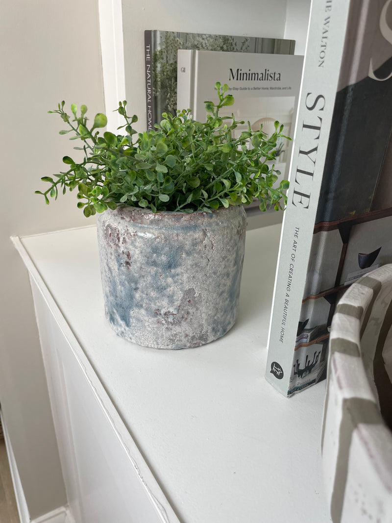 Withington Speckled Grey blue neutral Chunky Plant Pot