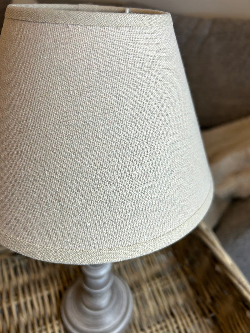 Small white washed wood wooden lamp pella