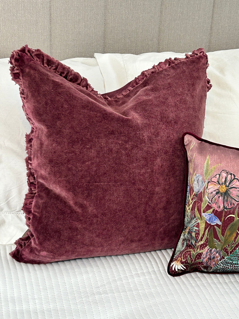 Bright Floral Navy Blue Rectangular cushion