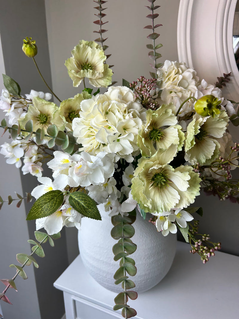 Tall ivory cream hydrangeas 80cm