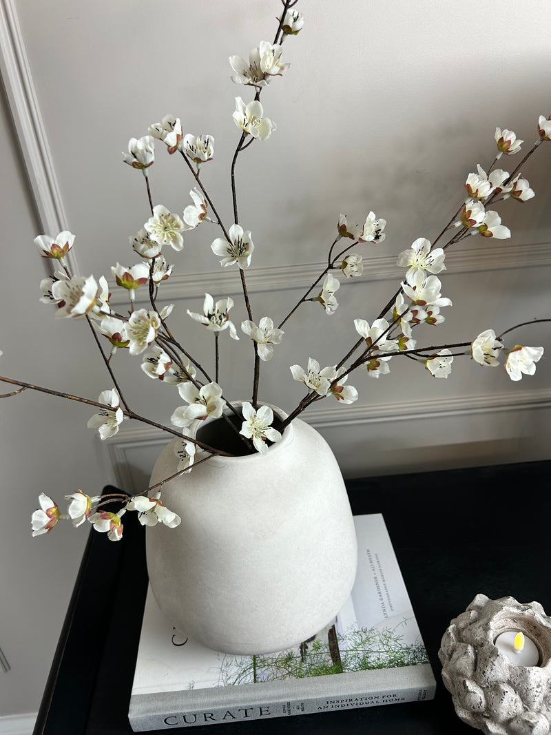 Cream Japanese silk cherry blossom 68cm